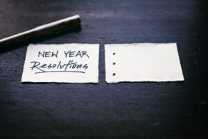 New Year's Resolutions Pen and Paper